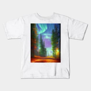 Aurora at Night Kids T-Shirt